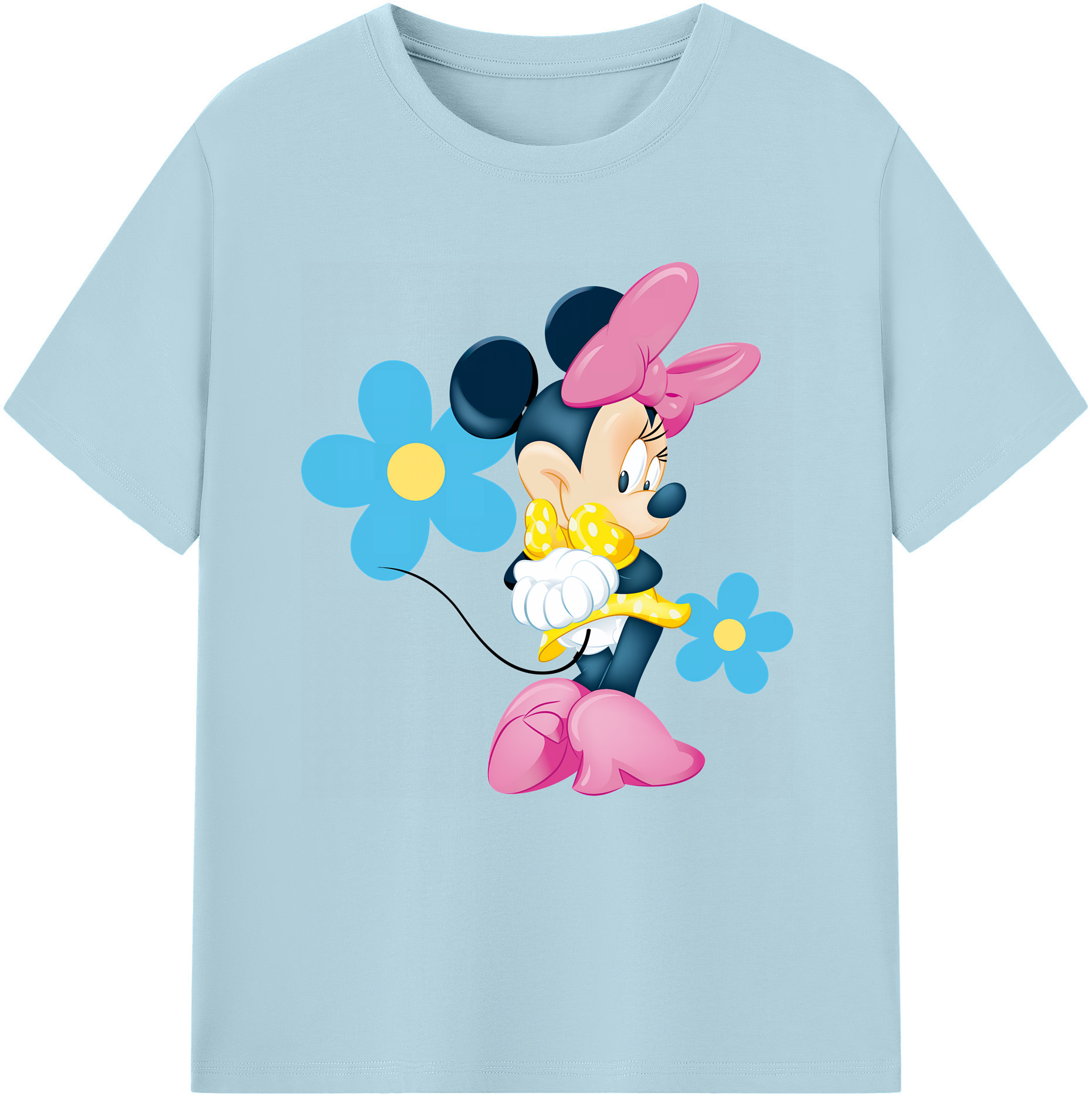 （画像用） ミッキーマウス Mickey Mouse 綿100％半袖Tシャツ（フロントプリント）